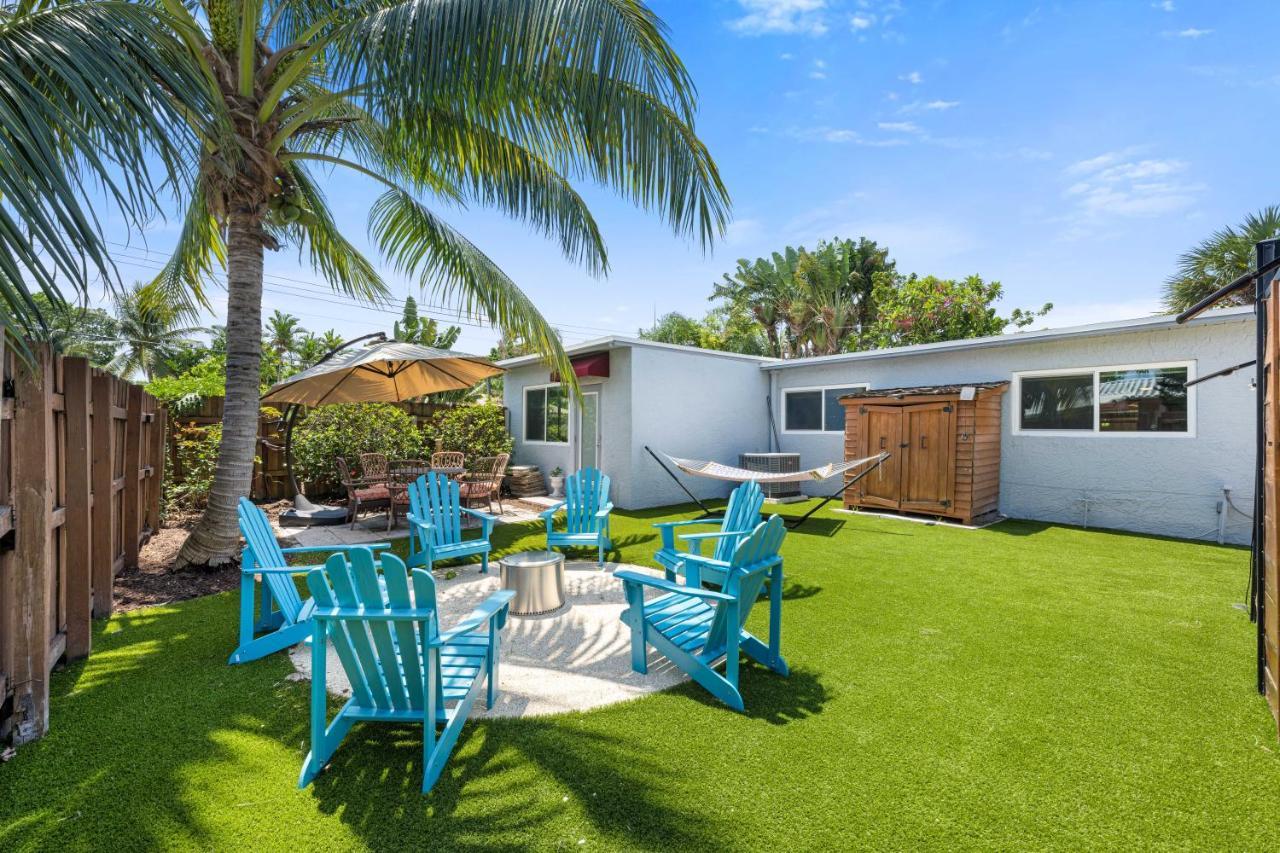 Palms Retreat! Giant Heated Pool-Hottub-Firepit-5Min2Beach-Pets-Ev Chgr فورت لودرديل المظهر الخارجي الصورة